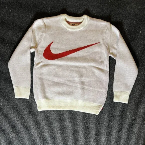 Supreme X Nike Swoosh Sweater White - Picture 1 of 4